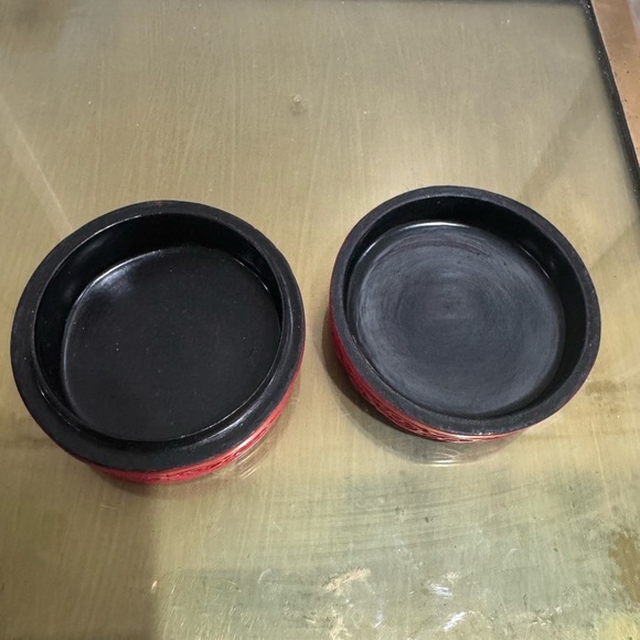 Chinese Lacquer Red Wood Carved Small trinket - Picture 3 of 6